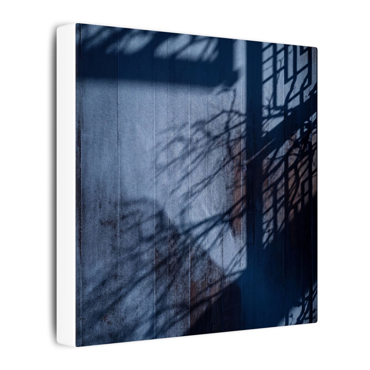 Shadow Play Moody Minimal Canvas Art | Moody Dark Japandi Art
