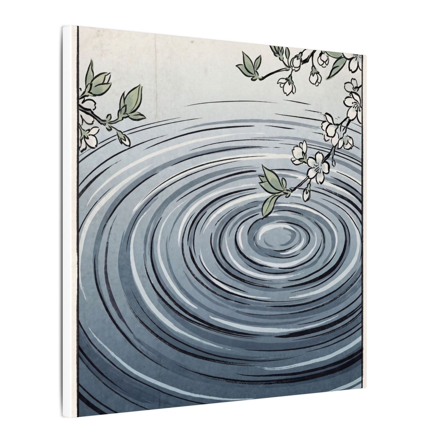 Calm Water Ripple Canvas Art - Ukiyo E Inspired Zen