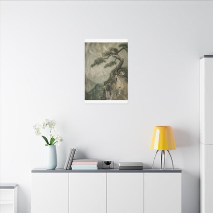Fukinsei Pine Tree Canvas Art - Japandi Texture