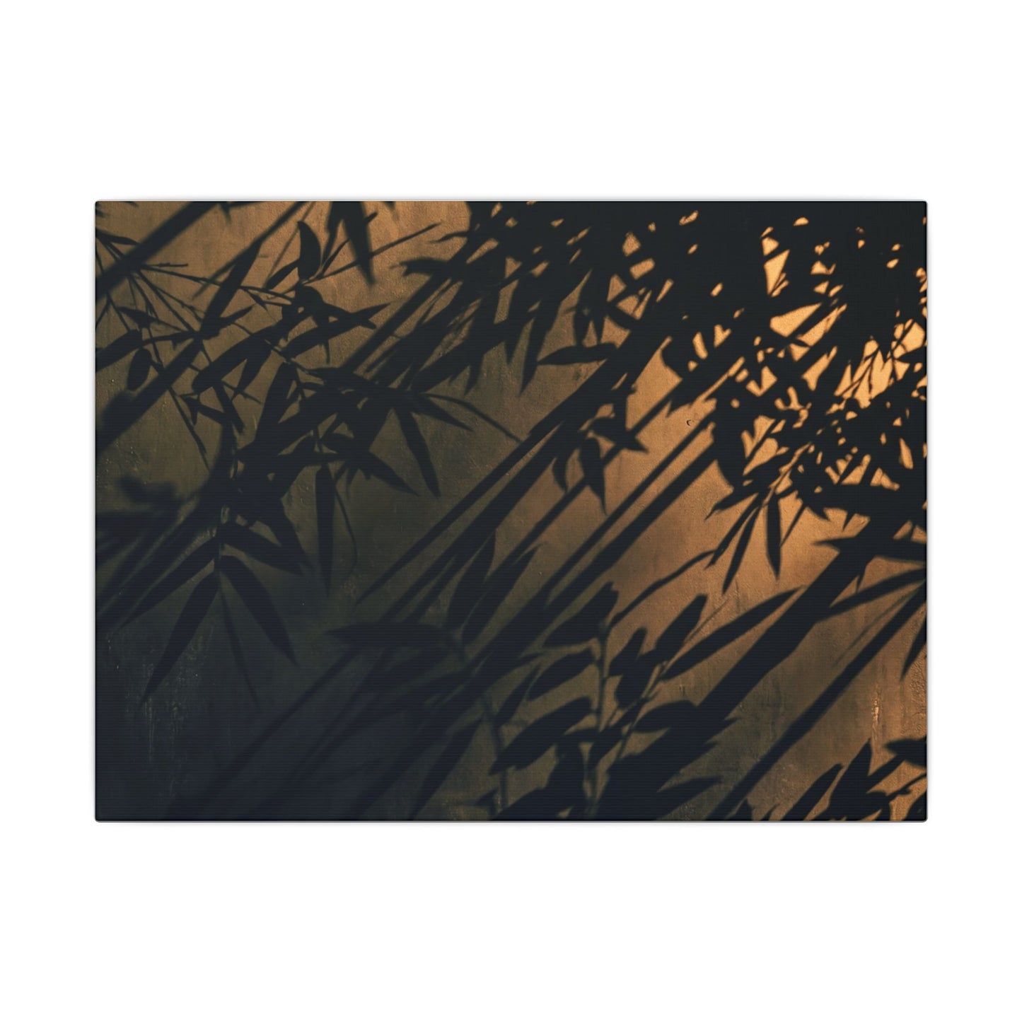 Sophisticated Shadow Play Canvas Art - Shadow Zen Dark Japandi Art Print