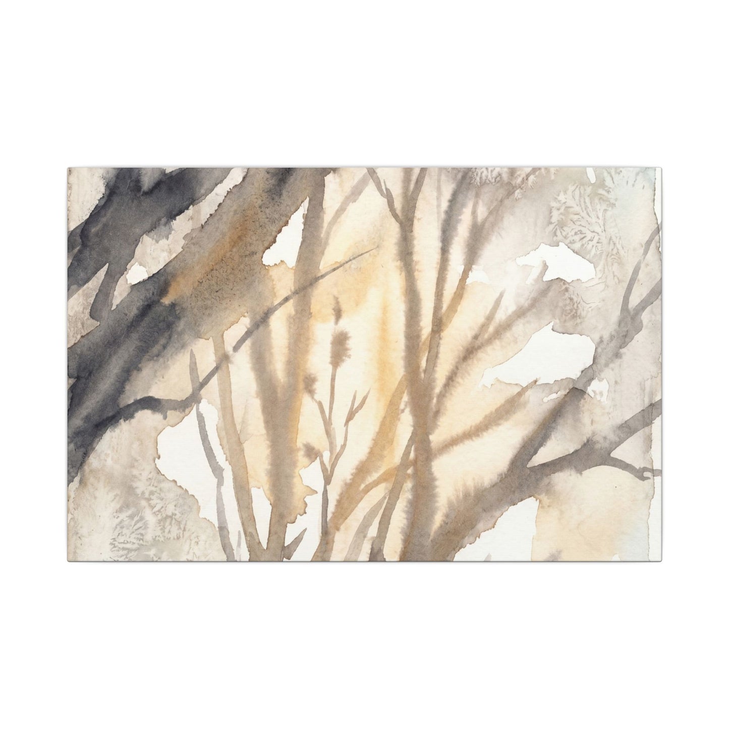 Ma Shadow Play Canvas Art - Japandi Watercolor