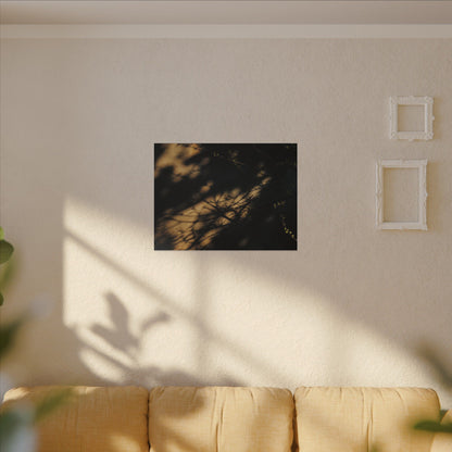 Moody Shadow Play Canvas Art - Moody Minimal Dark Japandi