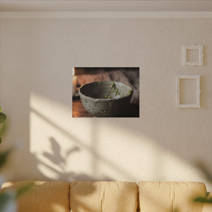 Ceramic Bowl Spring Canvas Art | Japandi Neutral Design
