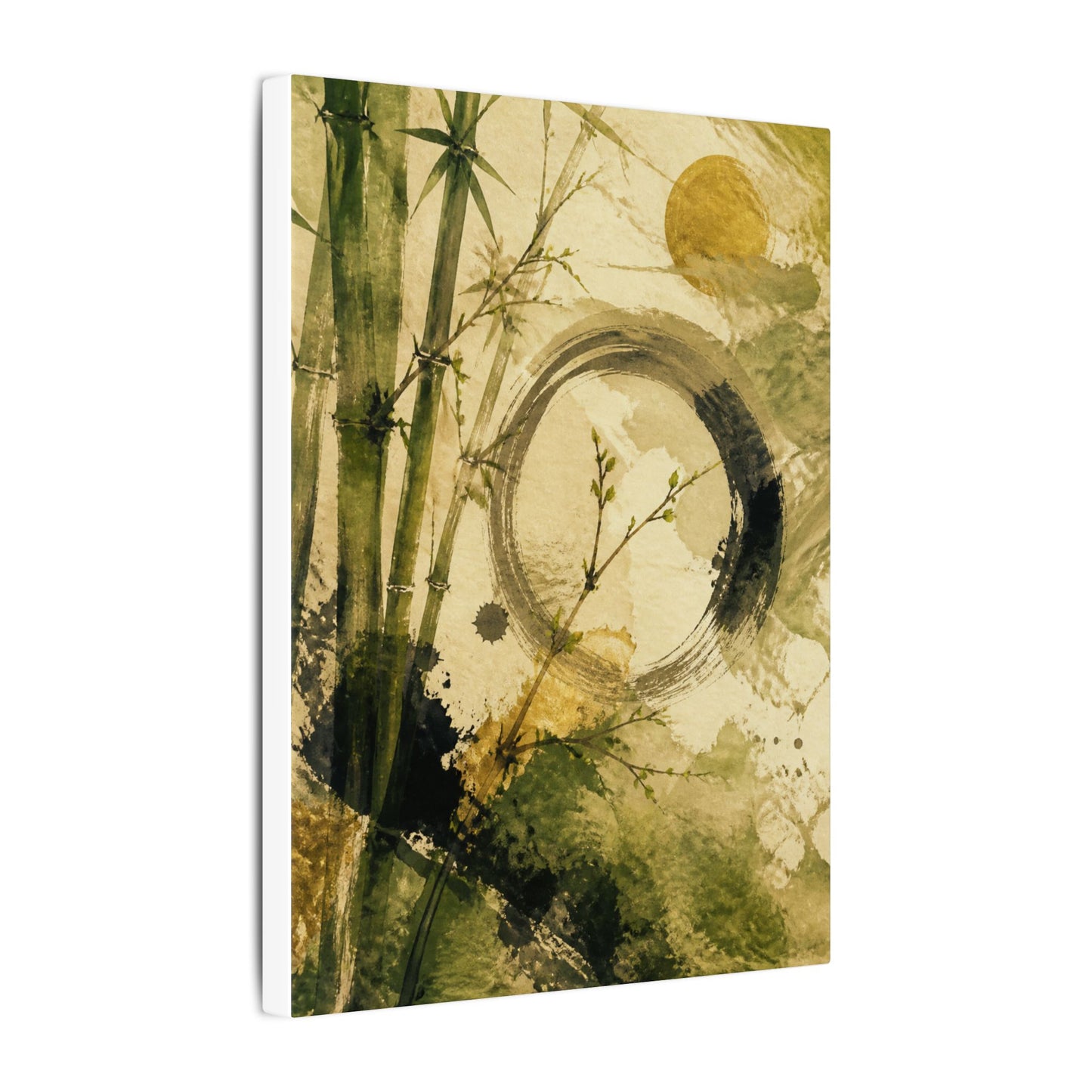 Ink Brushstroke Sumi E Canvas Art | Calm Zen Art