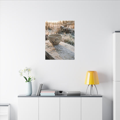Golden Hour Ceramic Bowl Canvas Art - Japandi Ma