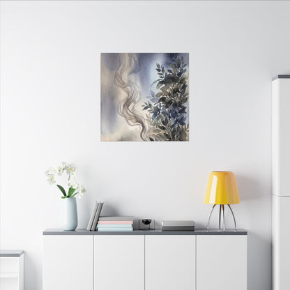 Incense Smoke Summer Canvas Art | Japandi Cozy Design