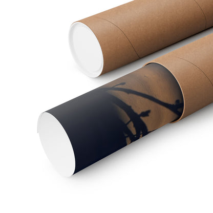 Shibui Shadow Play Wall Art Print - Dark Japandi Shadow Zen