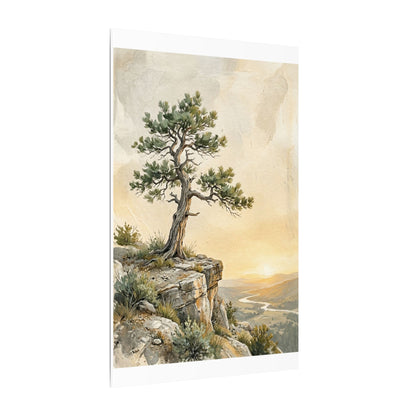 Pine Tree Canvas Art | Summer Japandi Texture Art