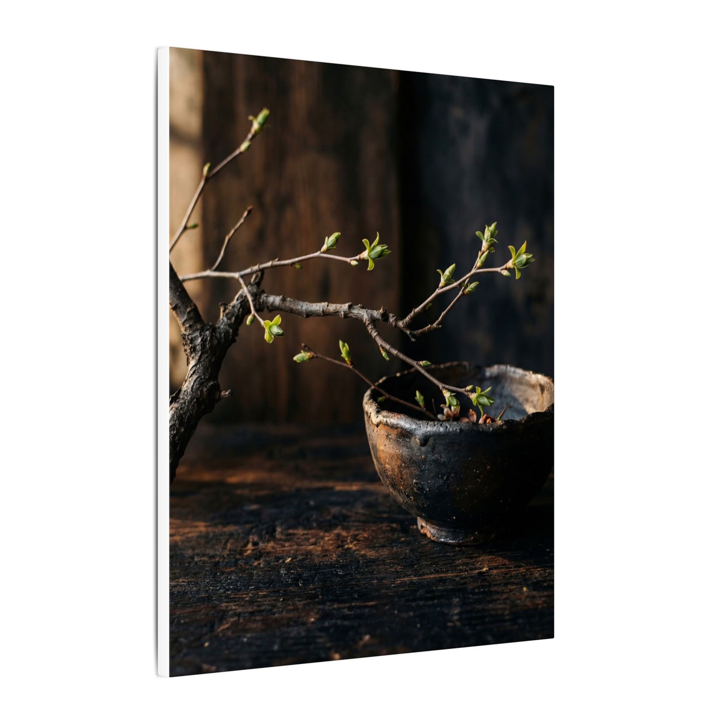 Spring Ceramic Bowl Moody Minimal Canvas Art | Atmospheric Decor