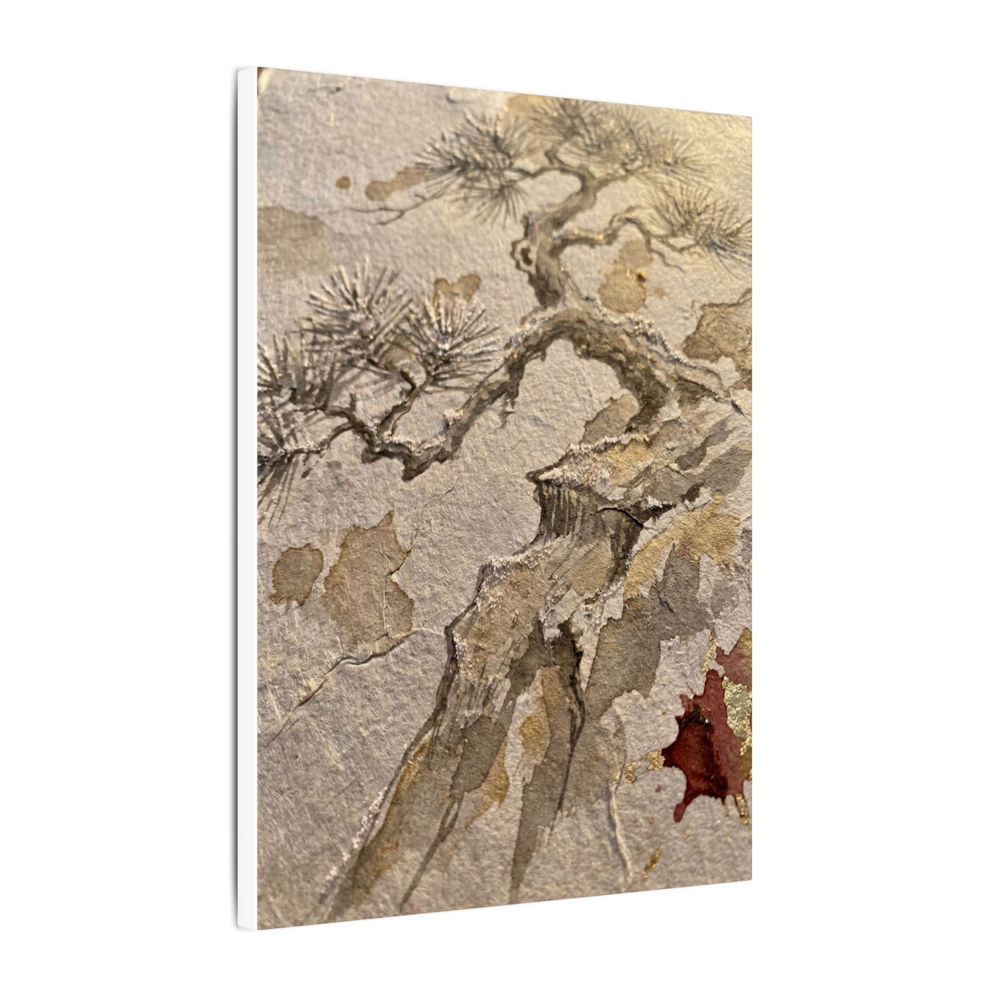 Pine Tree Canvas Art | Winter Japandi Japanese Pattern Art