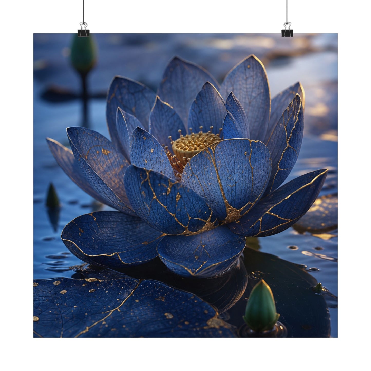 Dawn Lotus Flower Wall Art Print - Kintsugi Mono No Aware