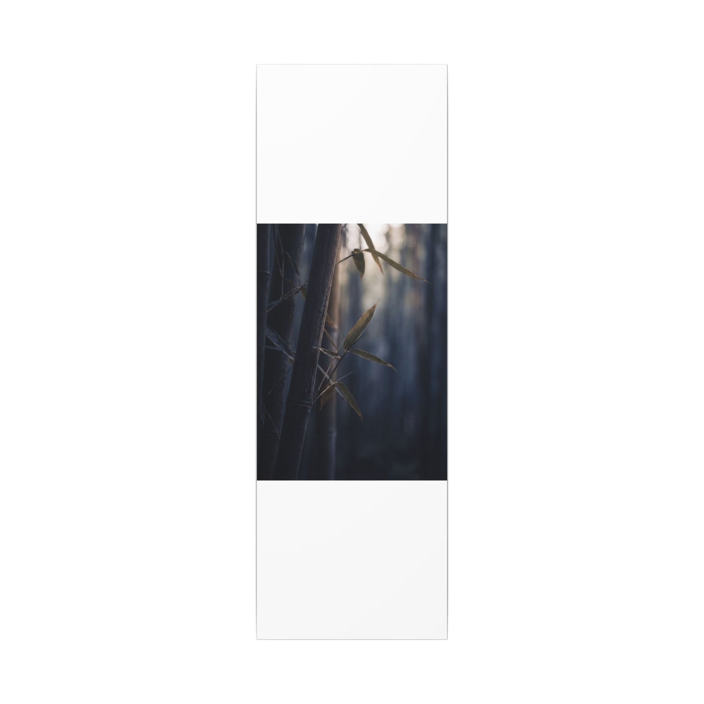 Dark Japandi Bamboo Grove in Dawn | Moody Minimal Canvas Art