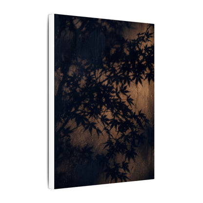Shadow Play Autumn Canvas Art | Dark Japandi Atmospheric Design