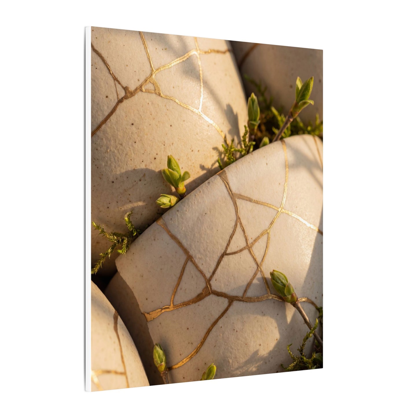 Spring Broken Pottery Gold Vein Canvas Art | Beautiful Decor