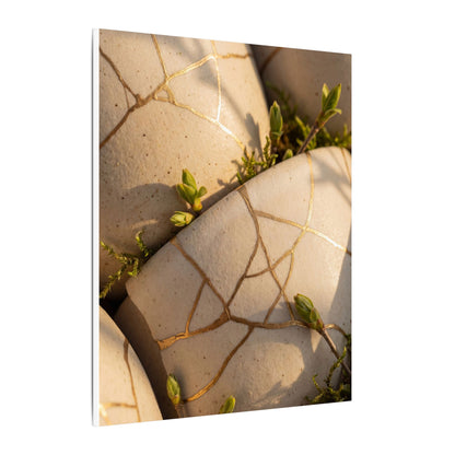 Spring Broken Pottery Gold Vein Canvas Art | Beautiful Decor