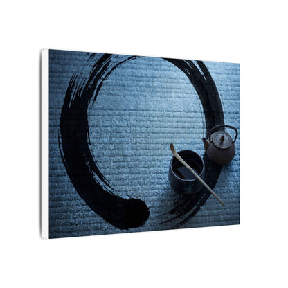 Winter Tea Ceremony Enso Canvas Art | Peaceful Decor