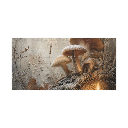 Wild Mushrooms Texture Canvas Art | Elegant Japandi Art