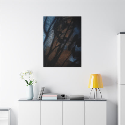 Moonlight Shadow Play Canvas Art - Dark Japandi Ma
