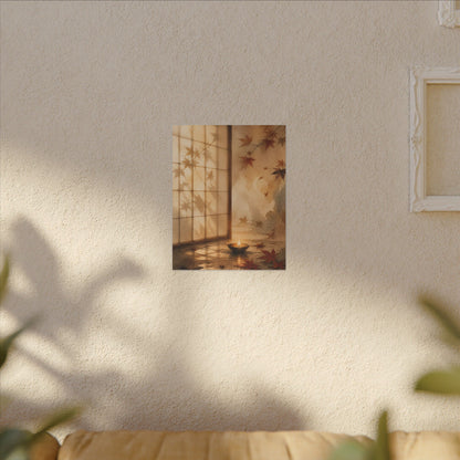 Candlelight Shoji Screen Canvas Art - Japandi Ma