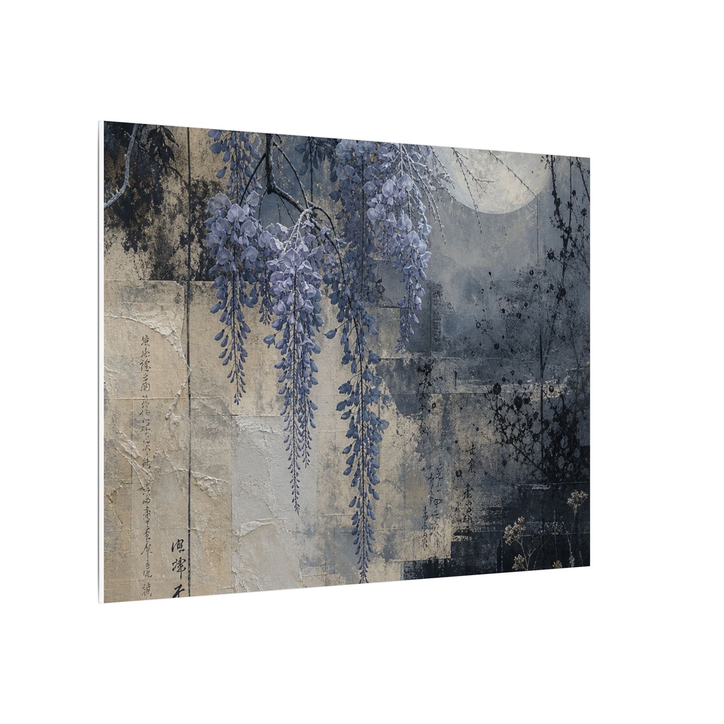 Winter Wisteria Texture Canvas Art | Elegant Decor