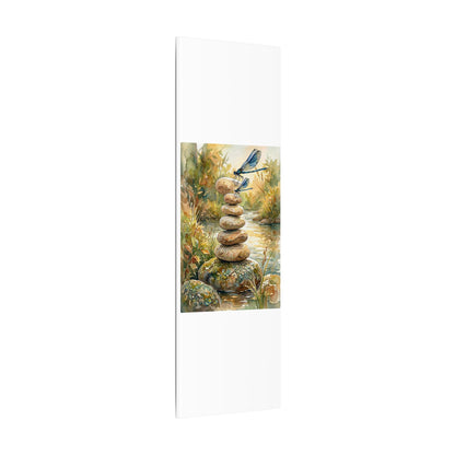 River Stones Summer Canvas Art | Japandi Cozy Design