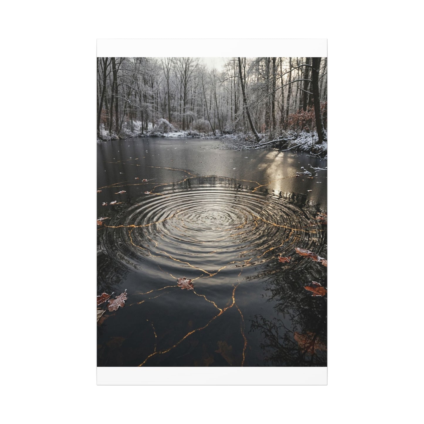 Water Ripple Broken Beauty Canvas Art | Artful Kintsugi Art