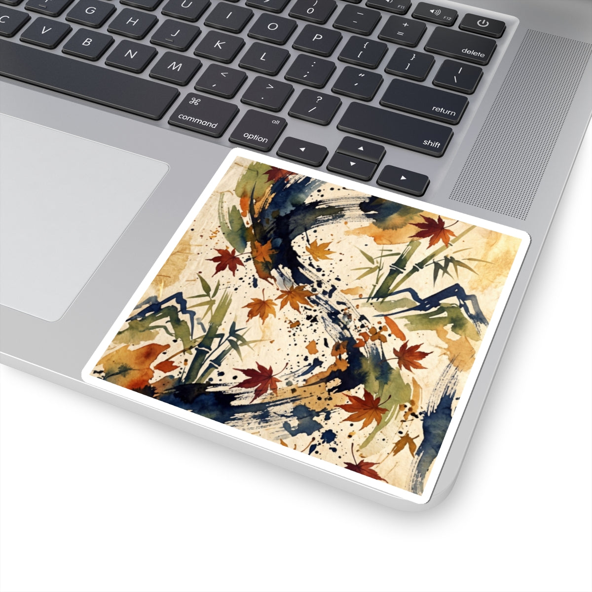 Ink Brushstroke Ukiyo E Inspired Sticker | Calm Zen Art