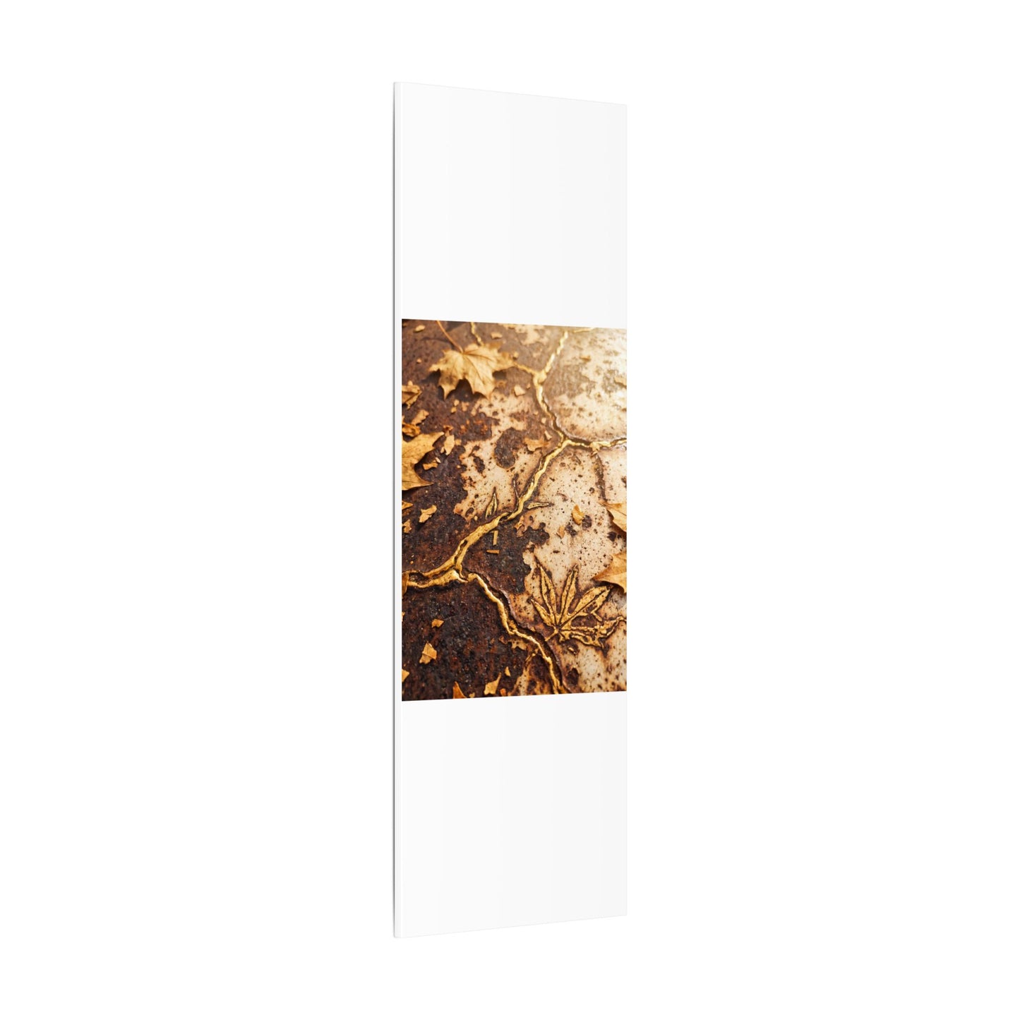 Kintsugi Rust Patina in Golden Hour | Gold Vein Canvas Art