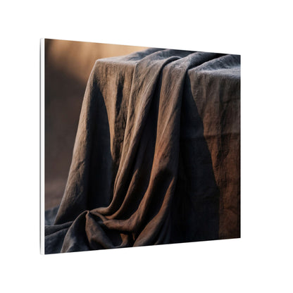Silk Drape Canvas Art | Winter Dark Japandi Shadow Zen Art