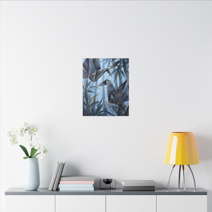 Paper Fold Canvas Art | Summer Kintsugi Crackle Gold Art