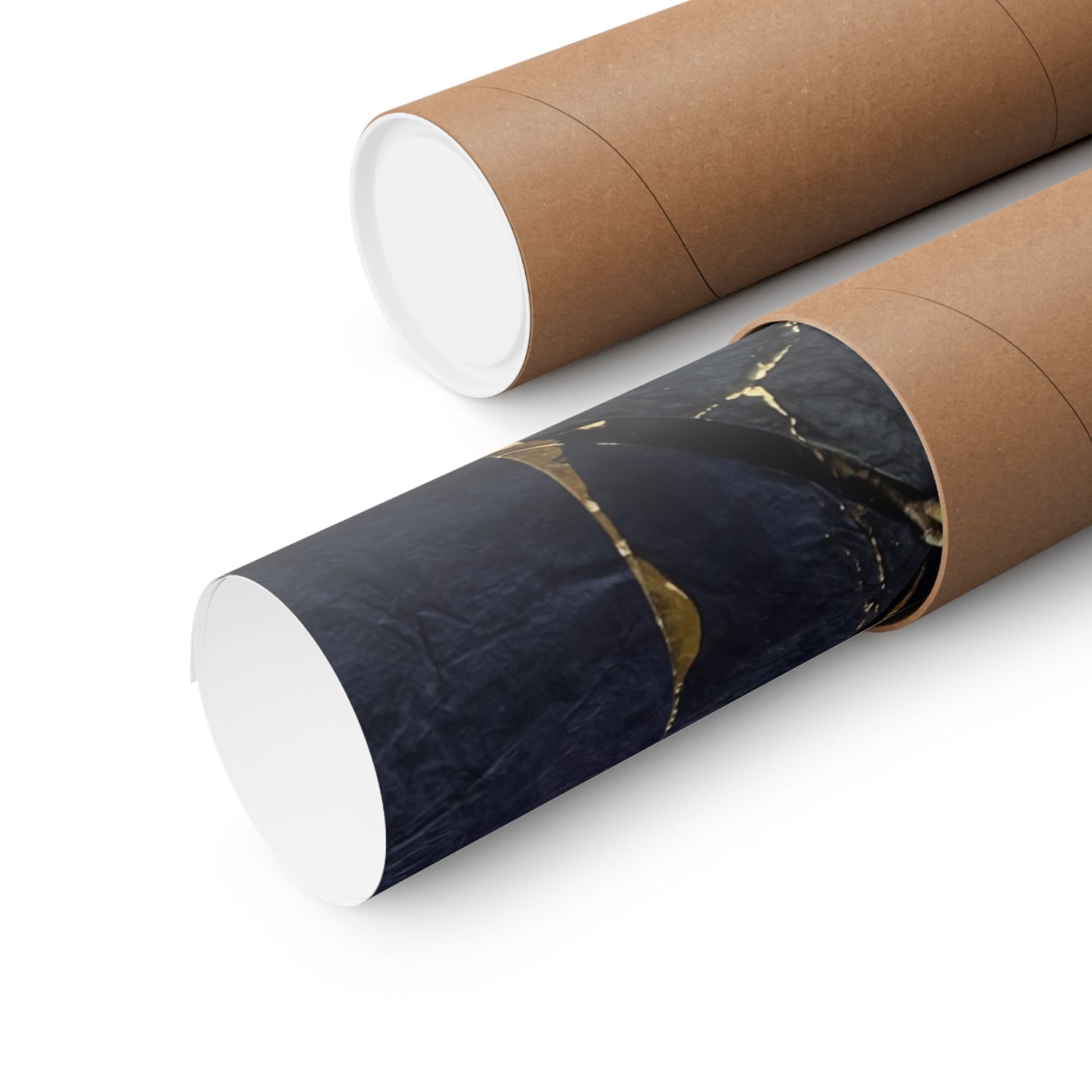 Paper Fold Crackle Gold Wall Art Print | Philosophical Kintsugi Art