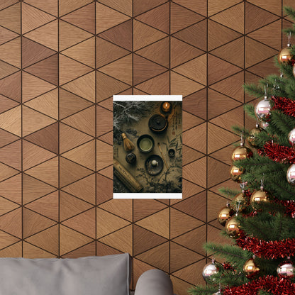 Tea Ceremony Winter Wall Art Print | Zen Calm Design