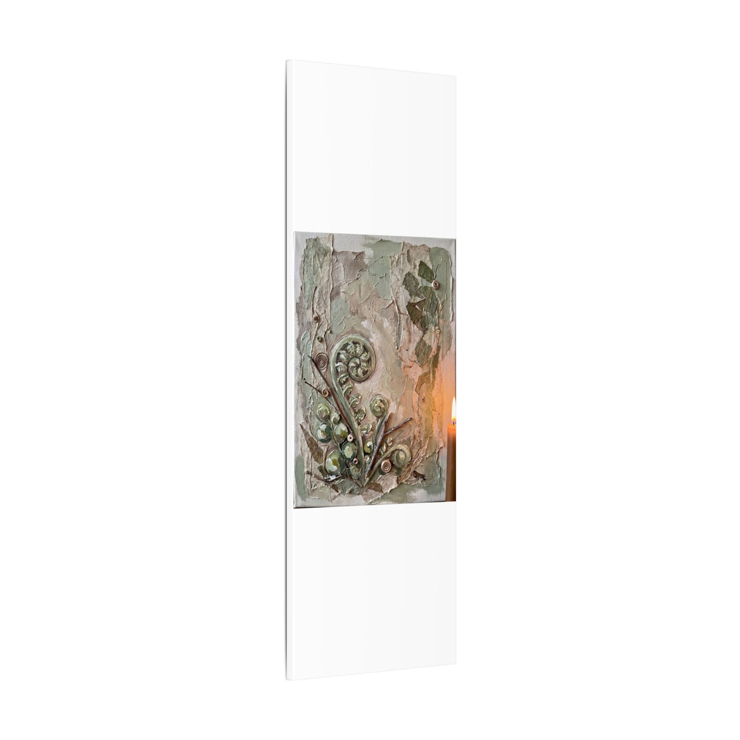 Datsuzoku Fern Unfurling Canvas Art - Japandi Texture