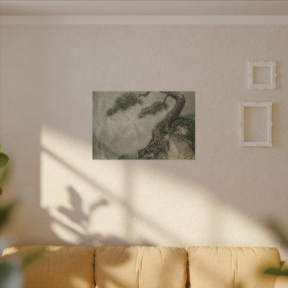 Fukinsei Pine Tree Canvas Art - Japandi Texture