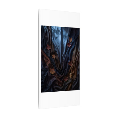 Silk Drape Canvas Art | Autumn Dark Japandi Moody Minimal Art