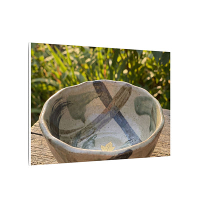 Earthy Ceramic Bowl Canvas Art - Japanese Pattern Japandi
