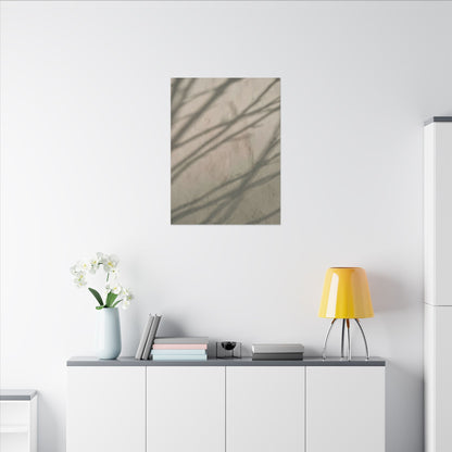 Shadow Play Japanese Pattern Canvas Art | Warm Japandi Art