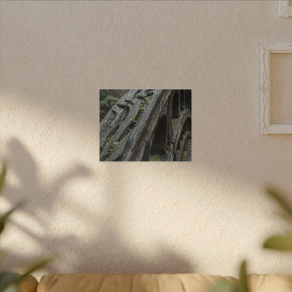 Overcast Wooden Bridge Canvas Art - Japandi Kanso