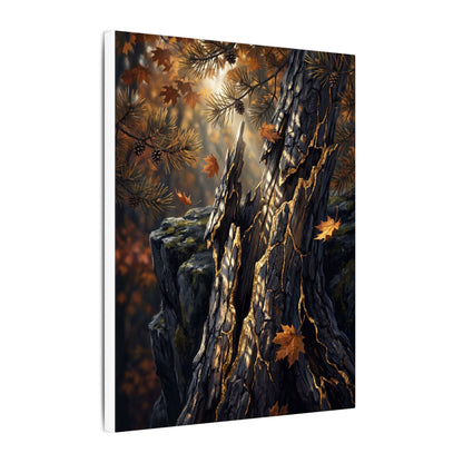 Pine Tree Autumn Canvas Art | Kintsugi Beautiful Design