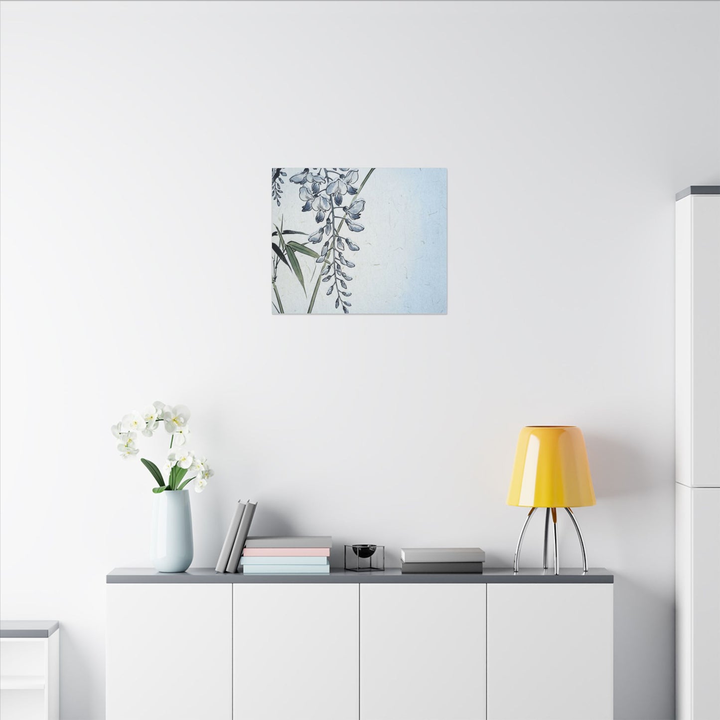 Zen Wisteria in Moonlight | Ukiyo E Inspired Canvas Art