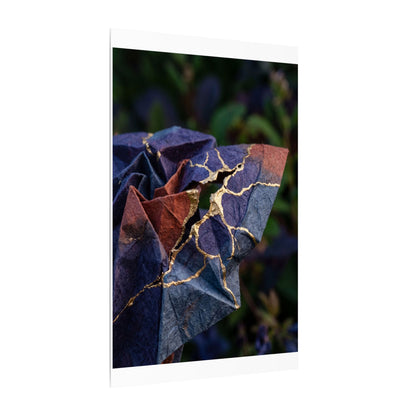 Philosophical Paper Fold Canvas Art - Gold Vein Kintsugi
