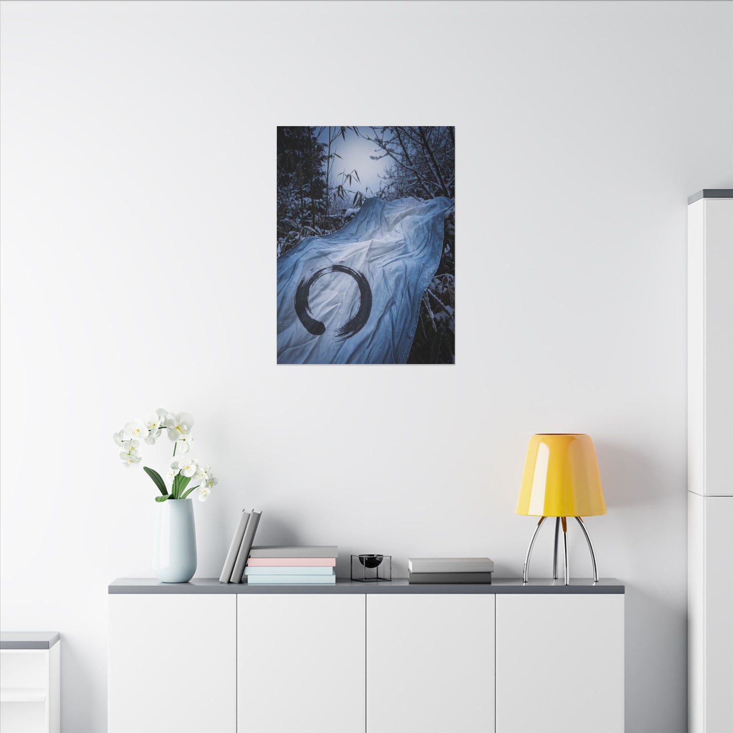 Moonlight Silk Drape Canvas Art - Zen Datsuzoku