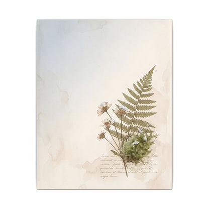 Winter Moss Close Up Herbarium Canvas Art | Enchanting Decor
