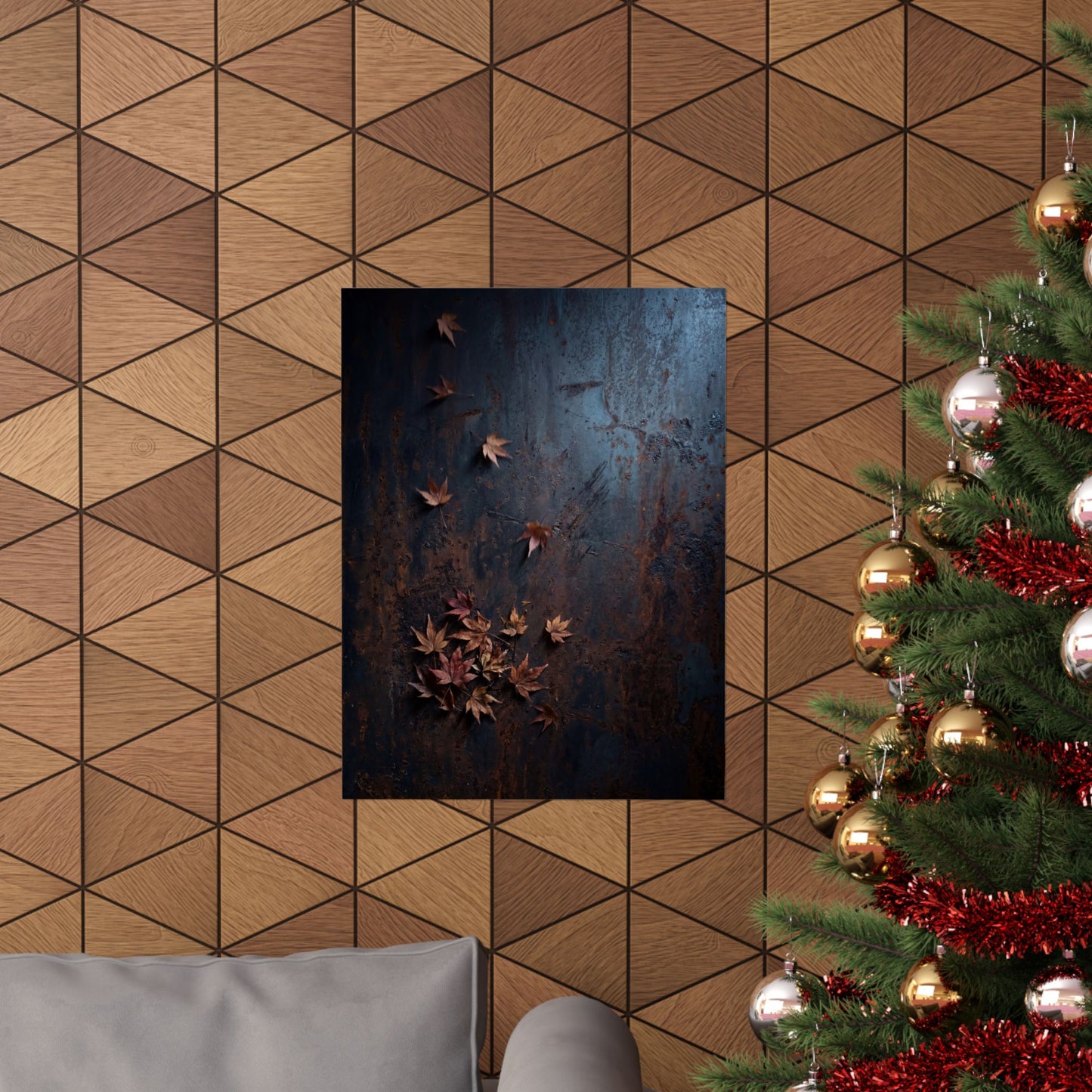 Rust Patina Wall Art Print | Autumn Dark Japandi Shadow Zen Art