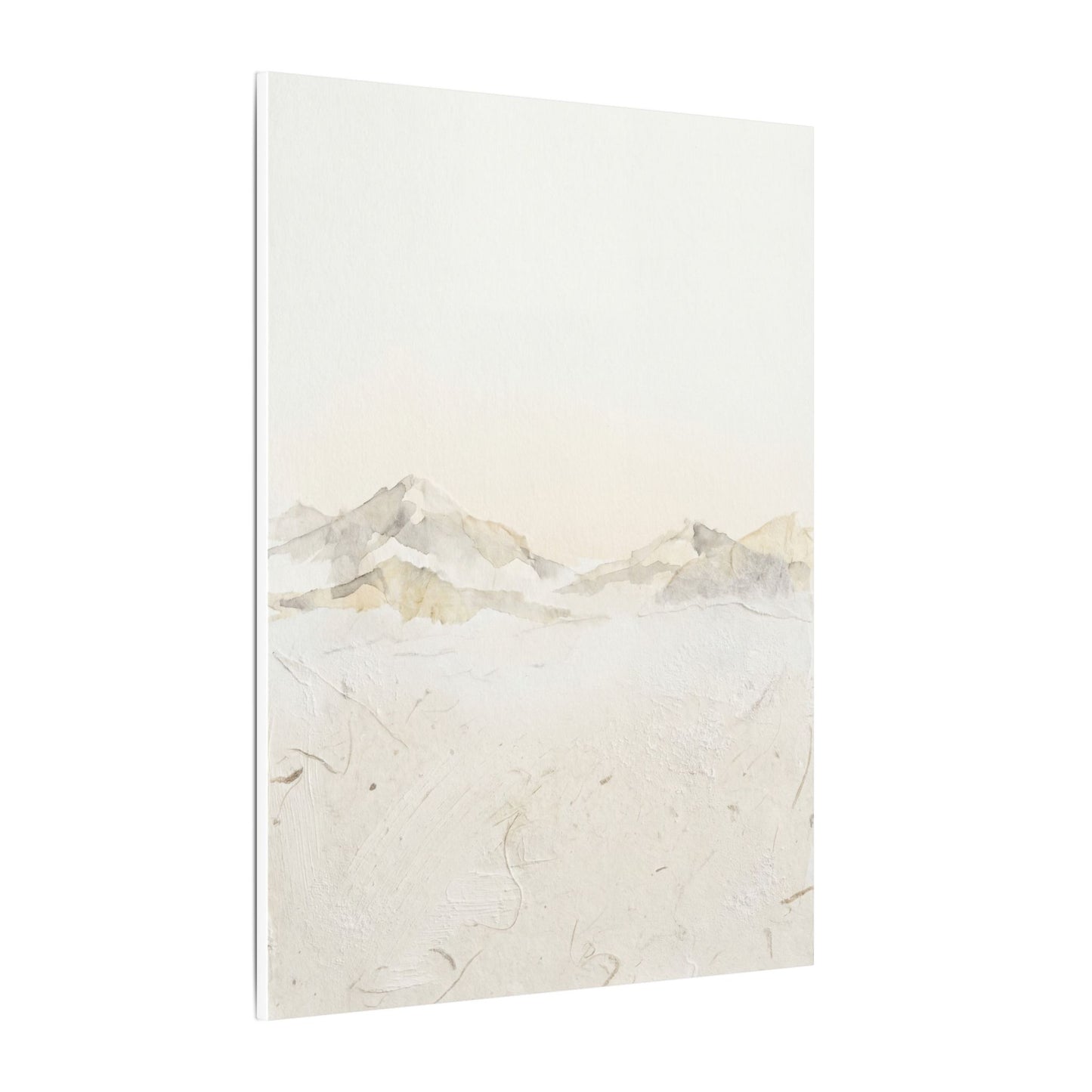 Mountain Mist Winter Canvas Art | Japandi Warm Design