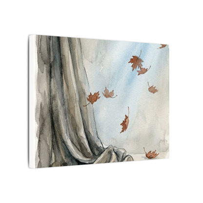 Ma Silk Drape Canvas Art - Japandi Watercolor
