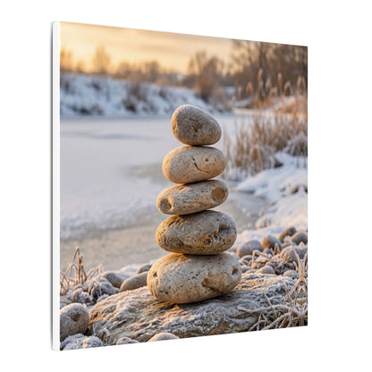 Ma River Stones Canvas Art - Japandi Japanese Pattern