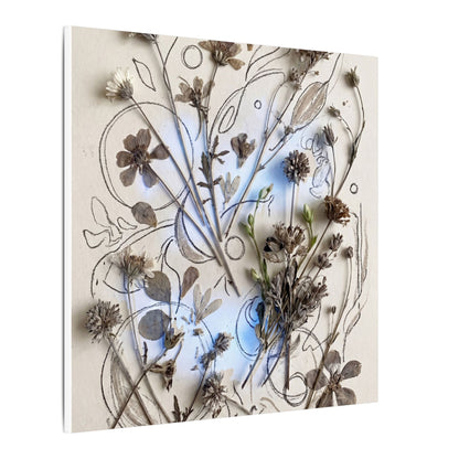Dried Flowers Minimal Line Canvas Art | Elegant Japandi Art
