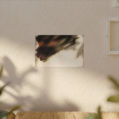 Ink Brushstroke Canvas Art | Summer Dark Japandi Moody Minimal Art