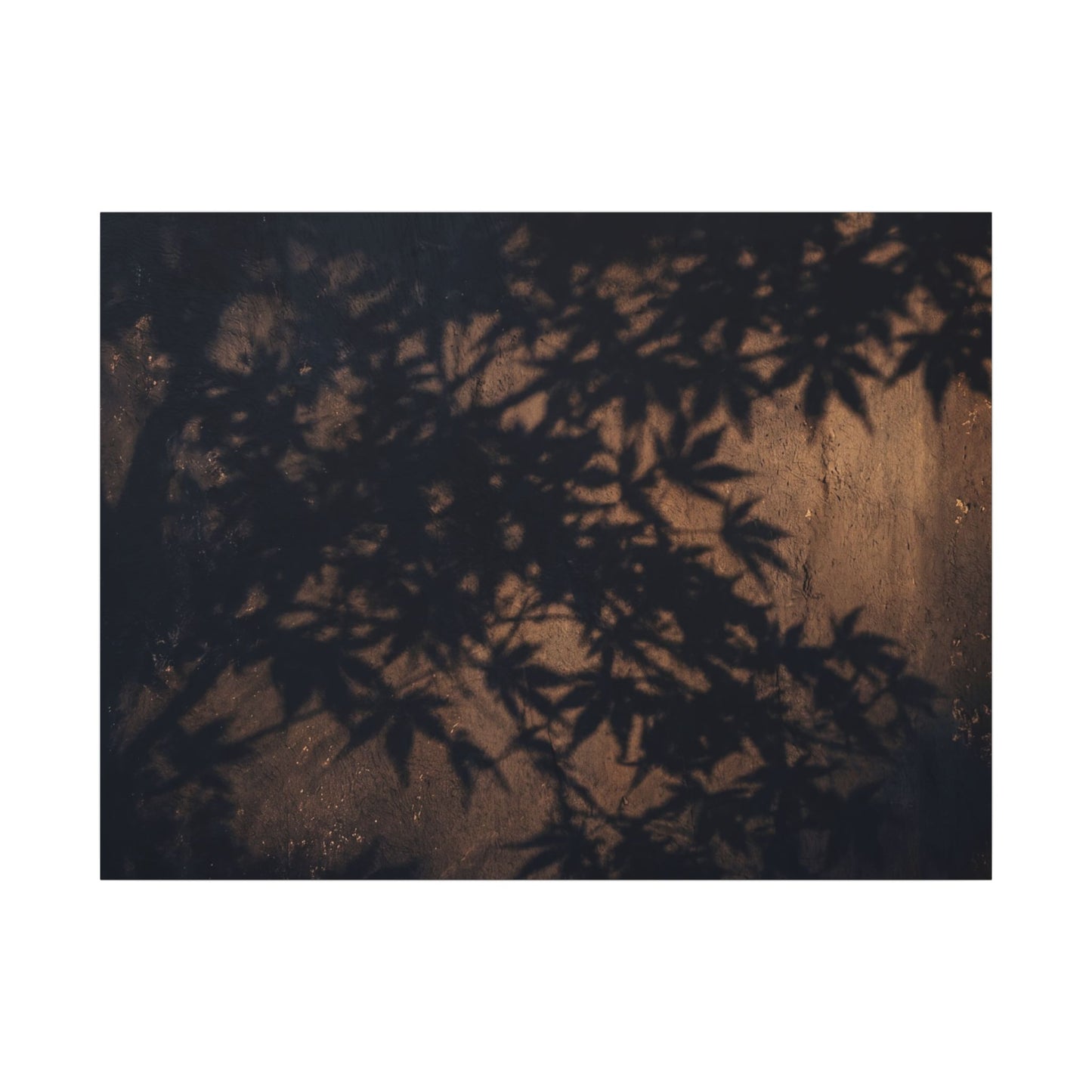 Shadow Play Autumn Canvas Art | Dark Japandi Atmospheric Design